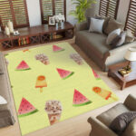 Creme Wassermelone Muster Ideen Dekor Kinderzimmer Teppich