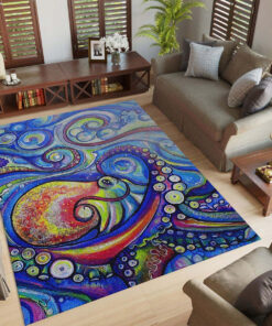 Wirbelnde Octopus Surf Art Sea Life Teppich