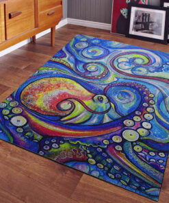 Alternative view of Wirbelnde Octopus Surf Art Sea Life Teppich