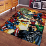 Avenger gegen Justice League Teppich