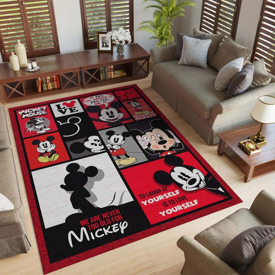 Mickey-Mouse-Zitat, wenn Sie es träumen können, können Sie es tun Teppich – Bild 6