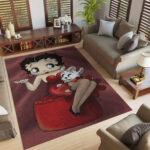 Betty Boop mit Hund Teppich