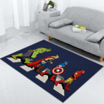 Avengers Walking on Street Teppich