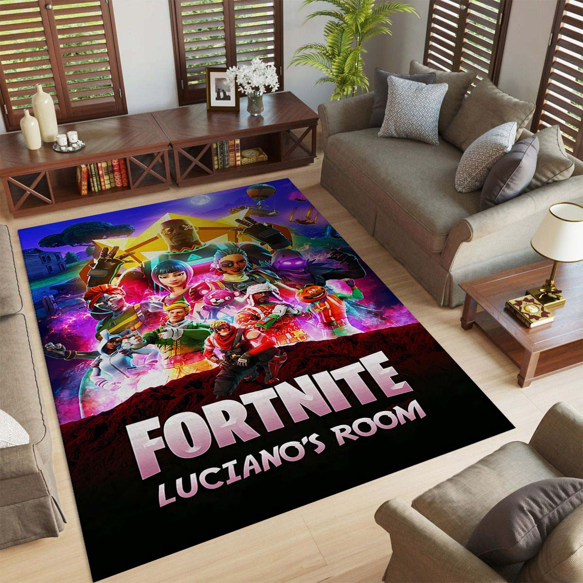 Fortnite Spielraum FN05 anpassen Teppich
