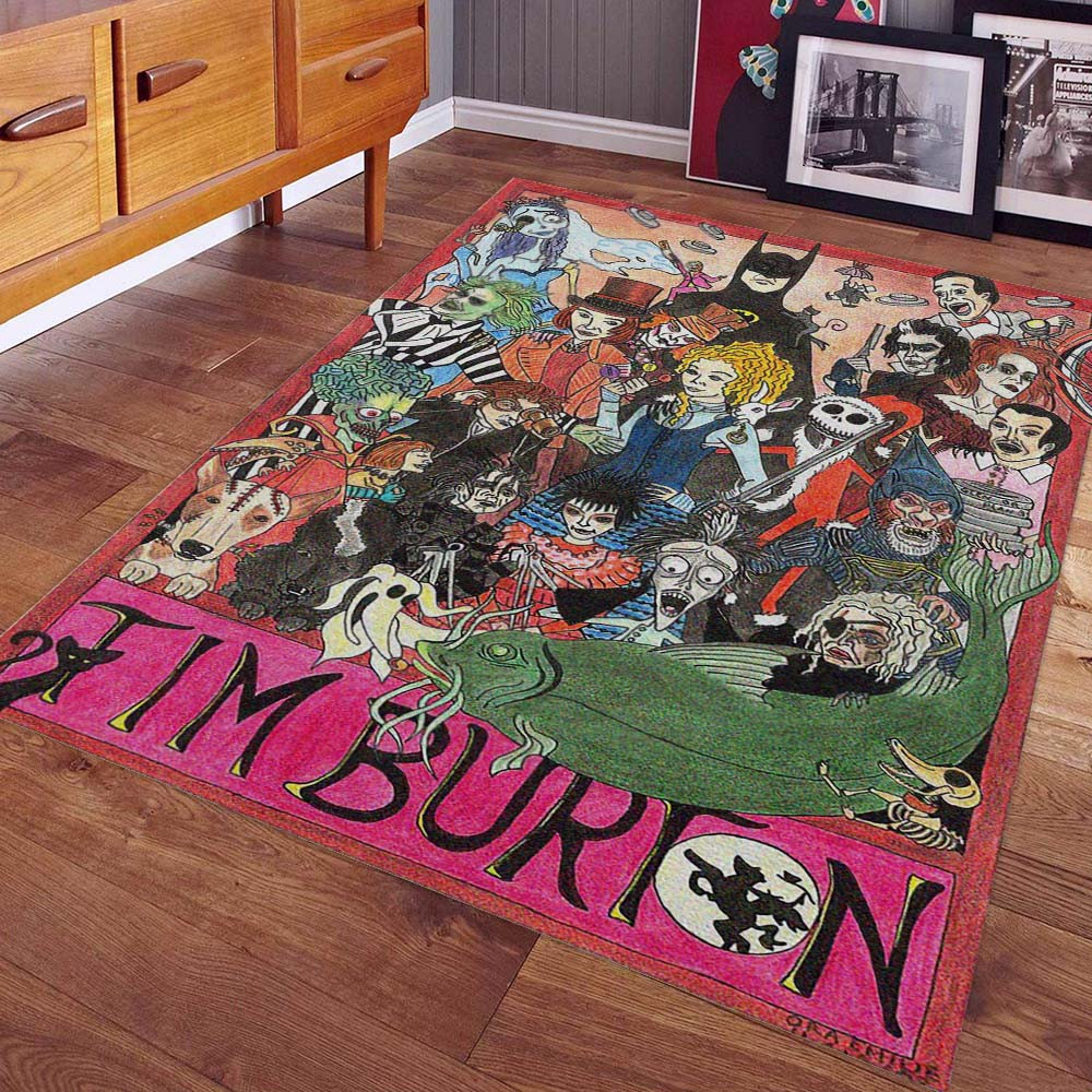 Tim Burton-Charaktere 1 Teppich – Bild 2