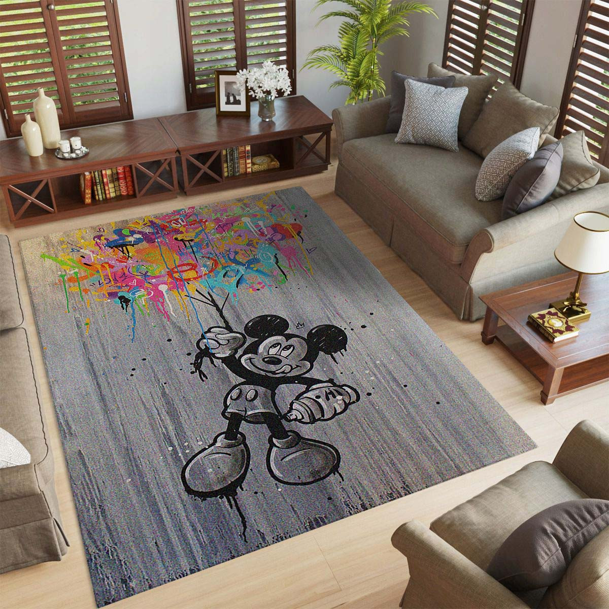 Mickey-Ölgemälde Teppich – Bild 2
