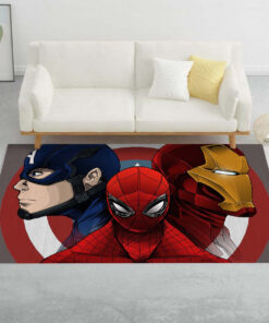 Alternative view of Captain America Spider-Man-Iron-Man Teppich