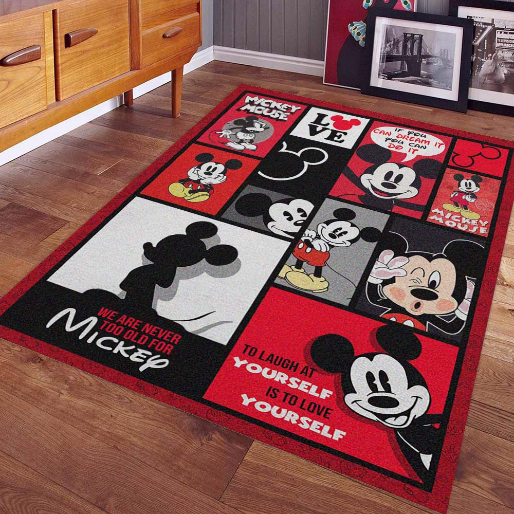 Mickey-Mouse-Zitat, wenn Sie es träumen können, können Sie es tun Teppich – Bild 3
