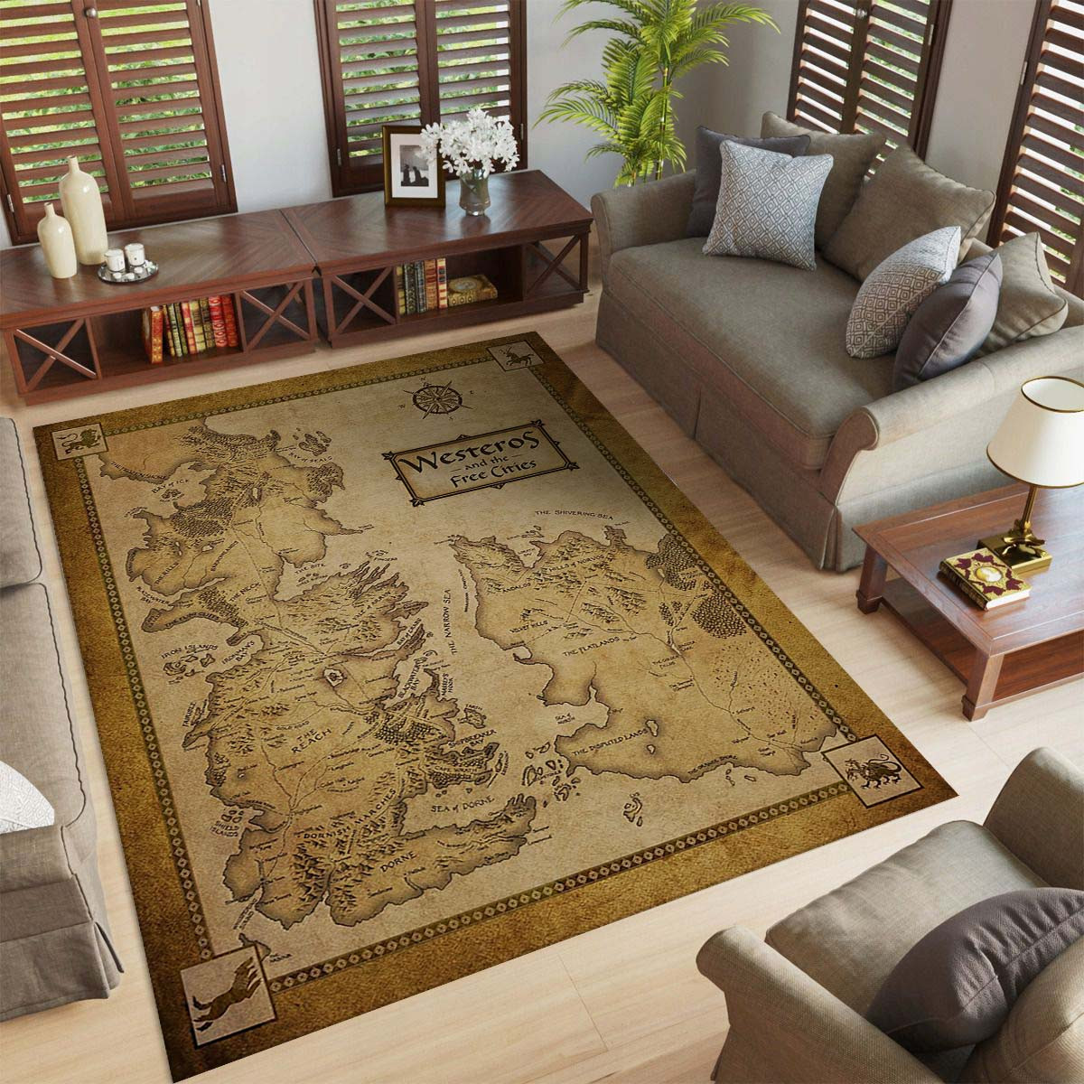 Game of Thrones Westeros und die Free Cities-Karte Teppich – Bild 2