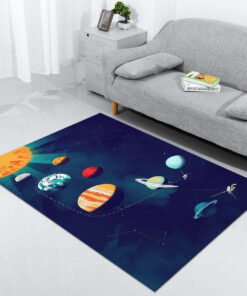 Weltraum-Sonnensystem SP02 Teppich