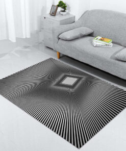 abstrakte optische Täuschung digitale Kunst Teppich