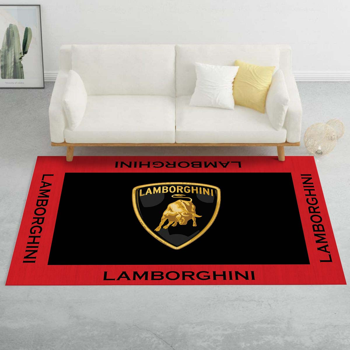 Lamborghini Rot Schwarz Teppich – Bild 2