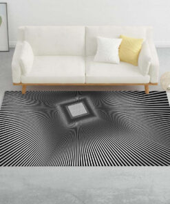 Alternative view of abstrakte optische Täuschung digitale Kunst Teppich