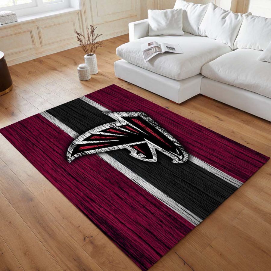 Atlanta Falcons Football Team NFL auf Holz Teppich – Bild 4
