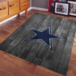 Dallas-Cowboystern auf Holz Teppich