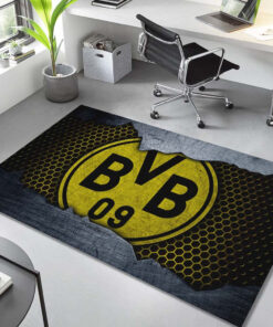 BVB Borussia Dortmund Fußball Club Metal Teppich
