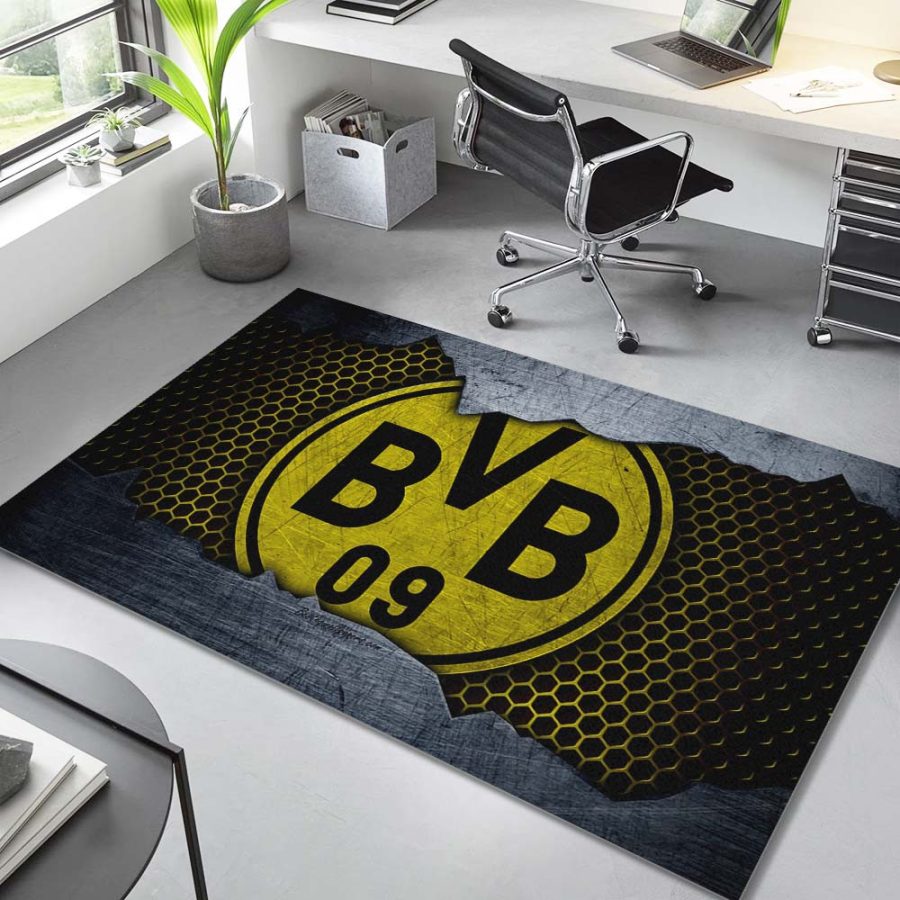 BVB Borussia Dortmund Fußball Club Metal Teppich – Bild 4