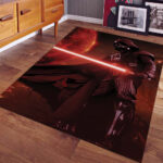 Darth Vader mit rotem Lichtschwert Teppich