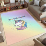 Buntes Einhorn 1002 Teppich