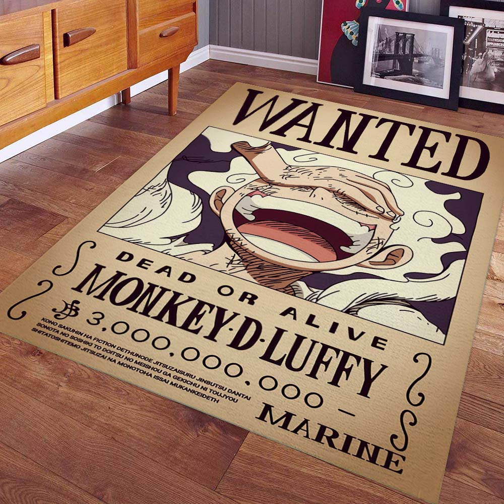 Wanted Monkey D Luffy Gear 5 In One Piece Teppich