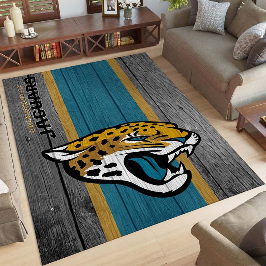 Jacksonville Jaguars Football Team NFL auf Holz Teppich – Bild 4