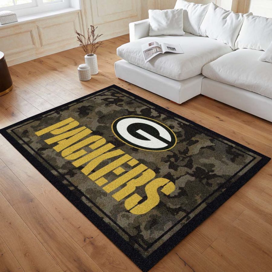 Green Bay Packers Camo-Fußballmannschaft Teppich – Bild 4