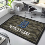Detroit Tigers Baseball Team MLB Camo Teppich