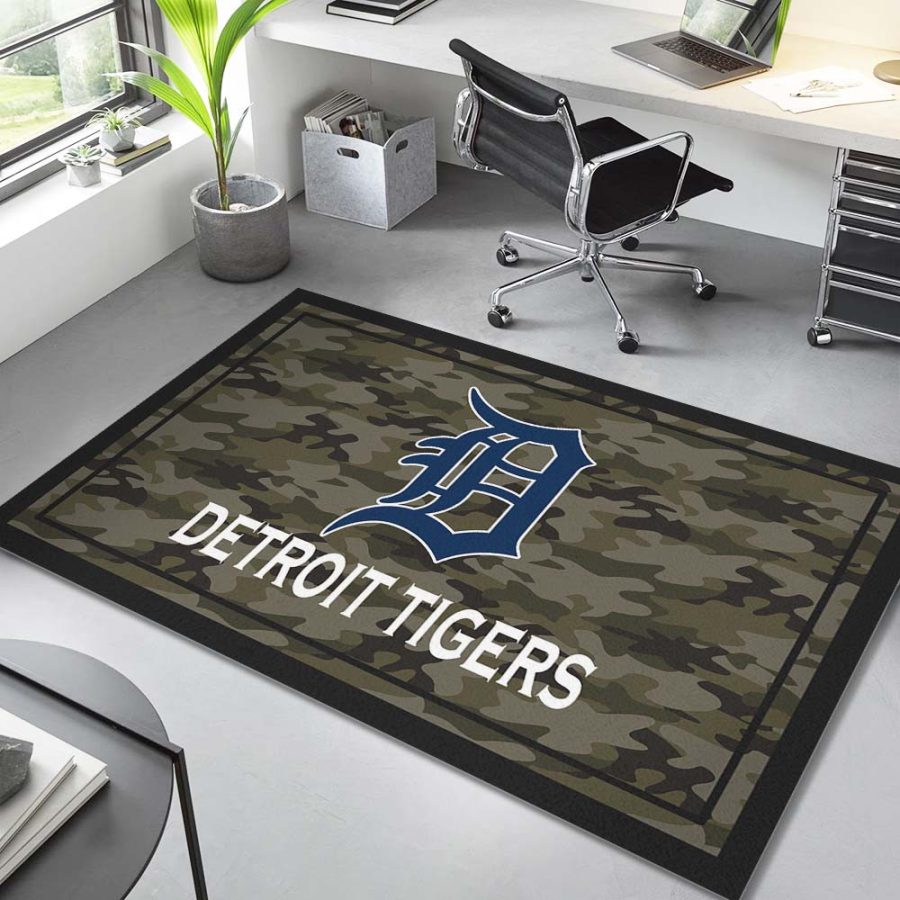 Detroit Tigers Baseball Team MLB Camo Teppich – Bild 4