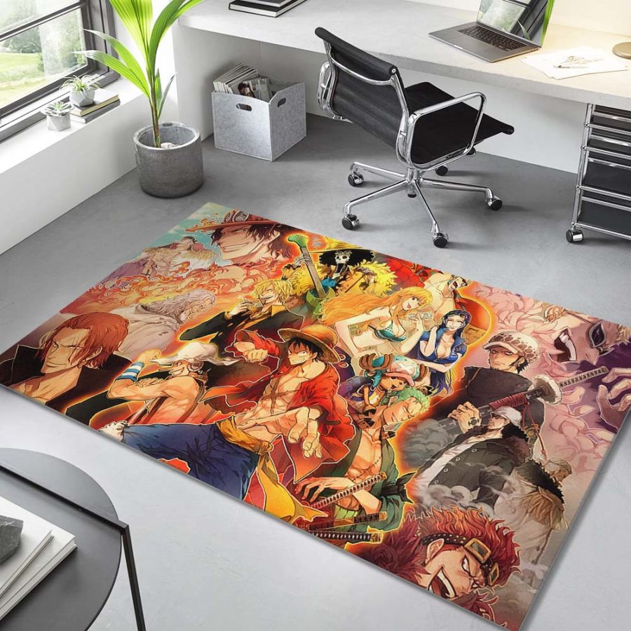 One Piece Luffy und alle Charaktere 02 Teppich – Bild 4