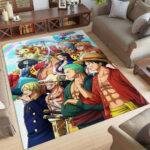 One Piece Luffy und alle Charaktere 08 Teppich