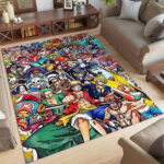 One Piece Luffy und alle Charaktere 07 Teppich