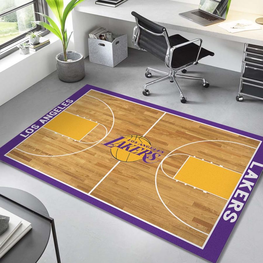 Los Angeles Lakers Basketball Team NBA Court Teppich – Bild 4