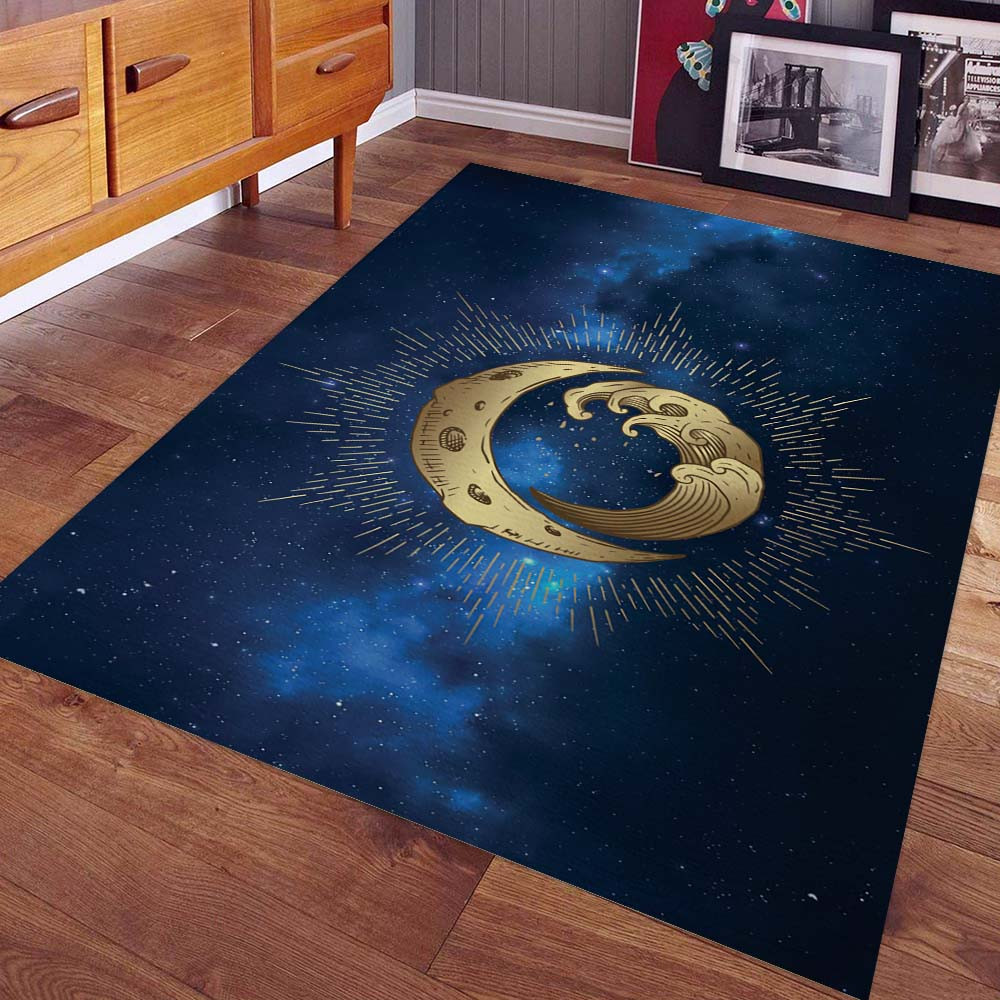 Mond und Welle Wicca Teppich