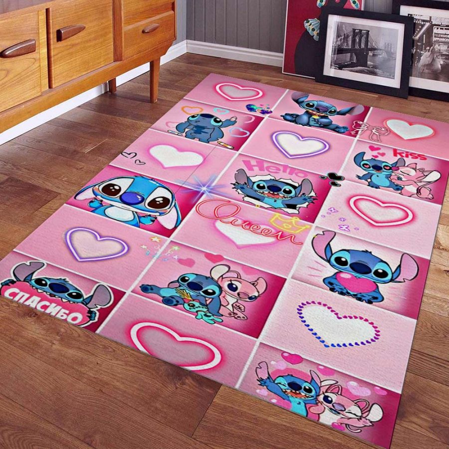 Stitch Ich liebe dich bis zum Mond und zurück Teppich – Bild 4