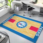 Philadelphia 76ers Basketball Team NBA Court Teppich