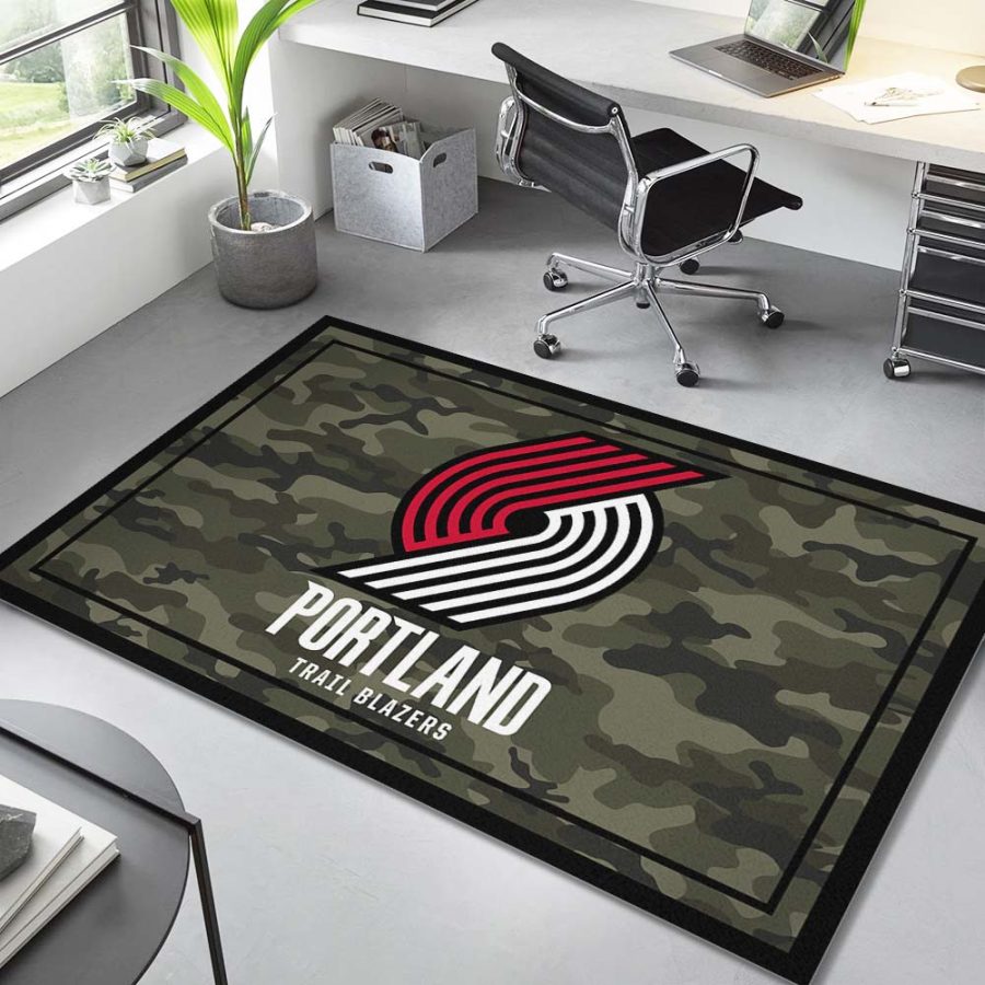 Portland Trail Blazers Basketball Team NBA Camo Teppich – Bild 4