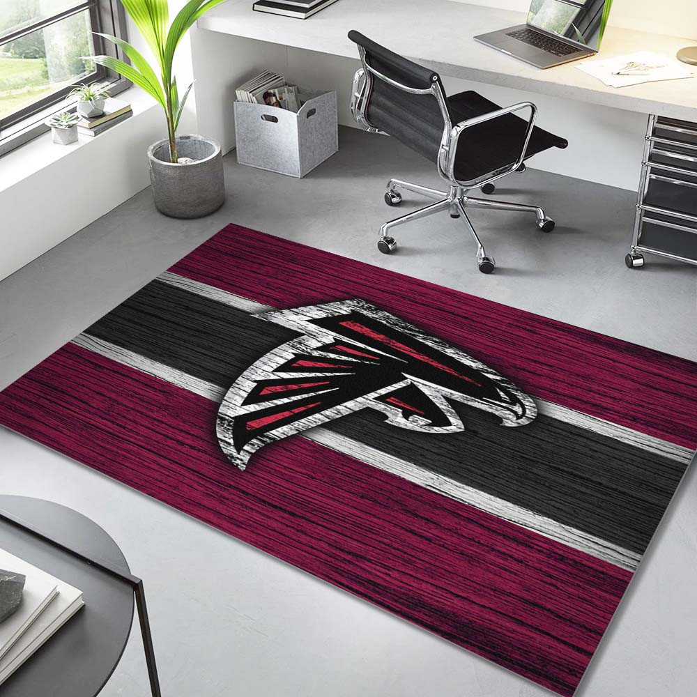 Atlanta Falcons Football Team NFL auf Holz Teppich – Bild 2