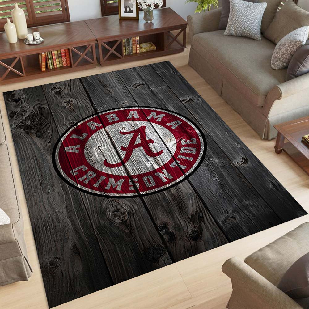 Alabama Crimson Tide Football Team auf Holz Teppich – Bild 2