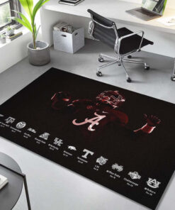 Alternative view of Alabama Crimson Tide Football Team NCAA001 Teppich