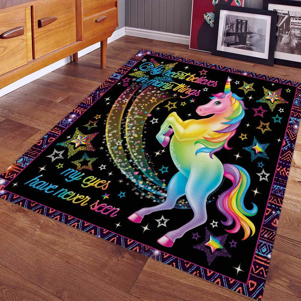 Buntes Einhorn 1003 Teppich – Bild 2