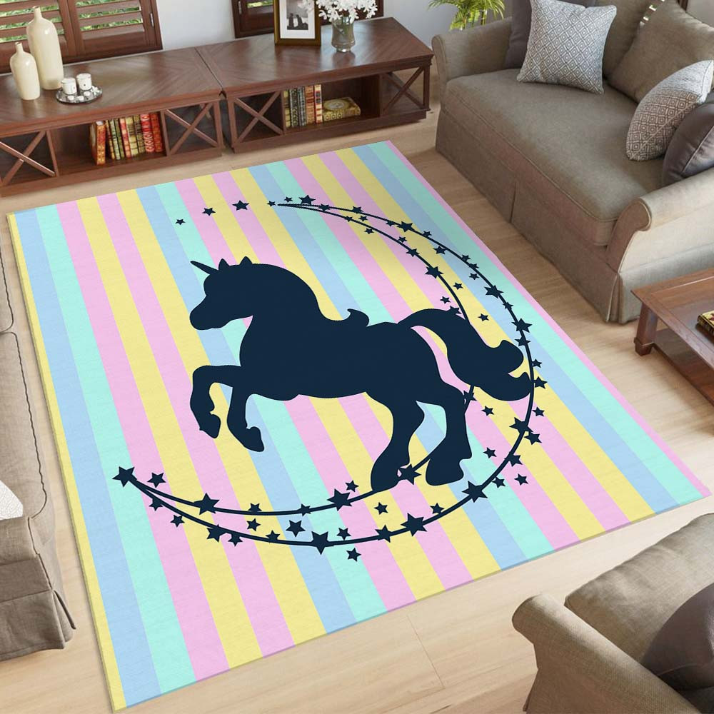 Buntes Einhorn 1001 Teppich – Bild 2