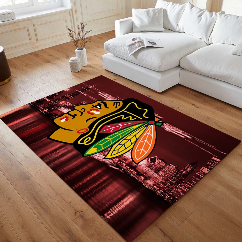 Chicago Blackhawks Eishockeymannschaft NHL Teppich – Bild 2