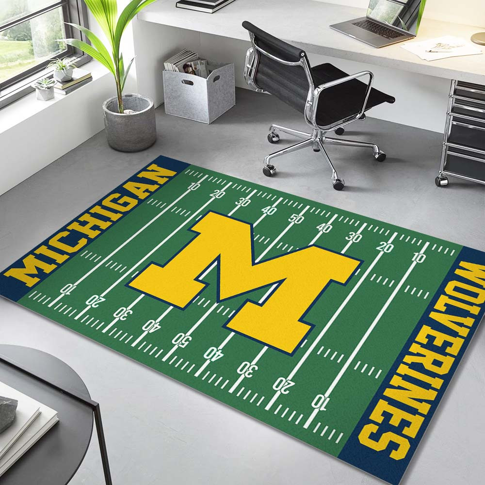 Michigan Wolverines Football Tam NCAA-Feld Teppich – Bild 2