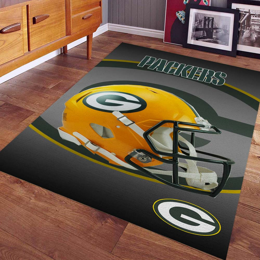 Green Bay Packers Football Team NFL-Helm Teppich – Bild 2