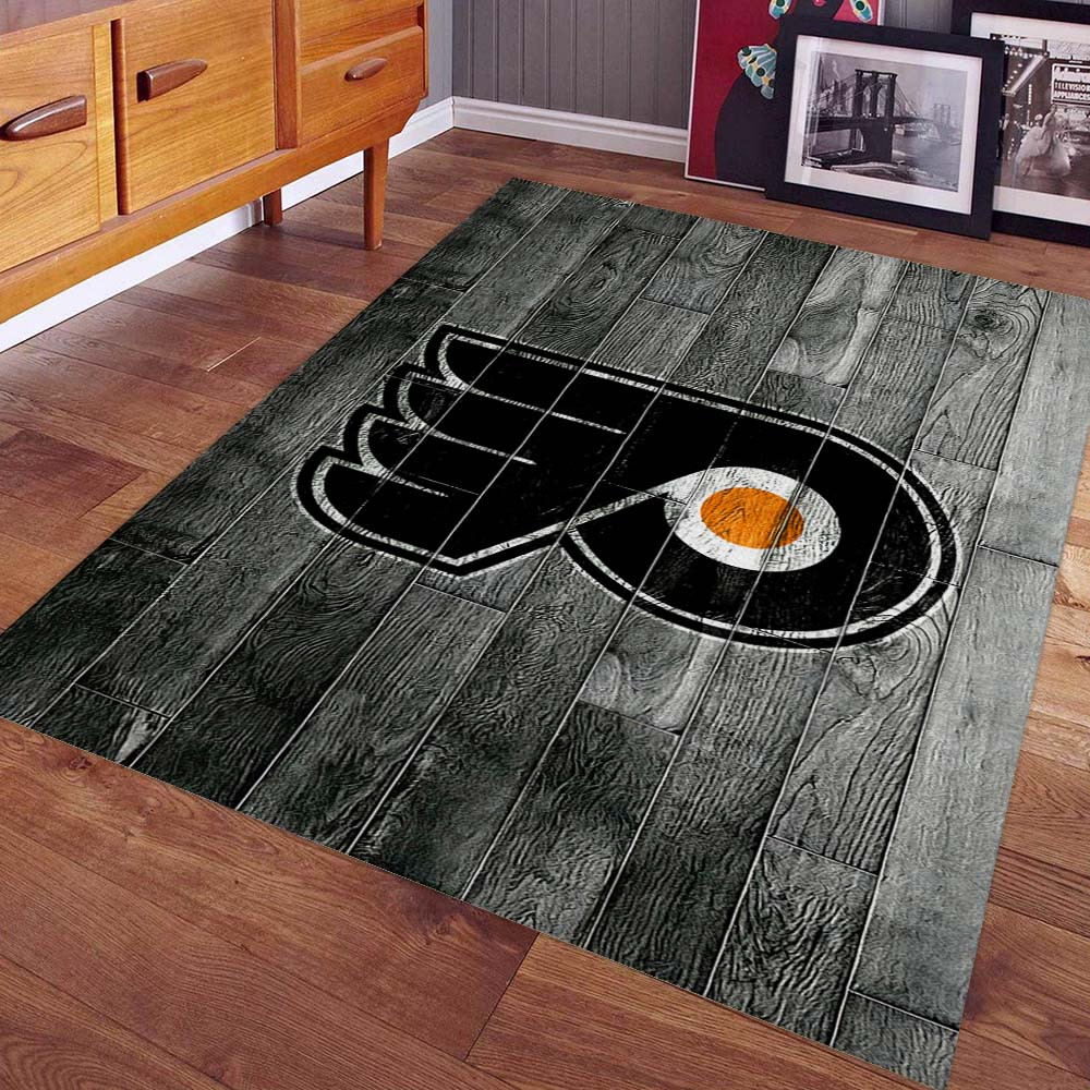 Philadelphia Flyers Hockey Team NHL auf Holz Teppich – Bild 2