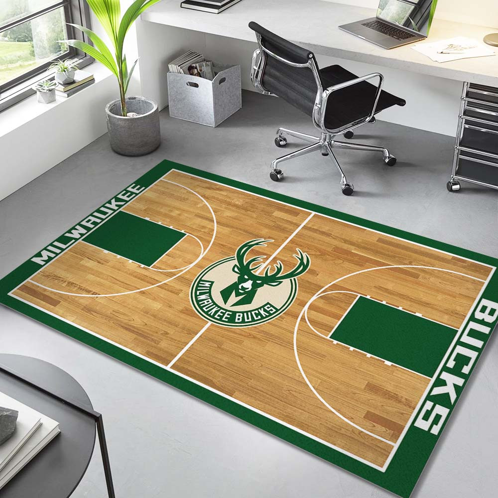 Milwaukee Bucks Basketball Team NBA Court Teppich – Bild 2