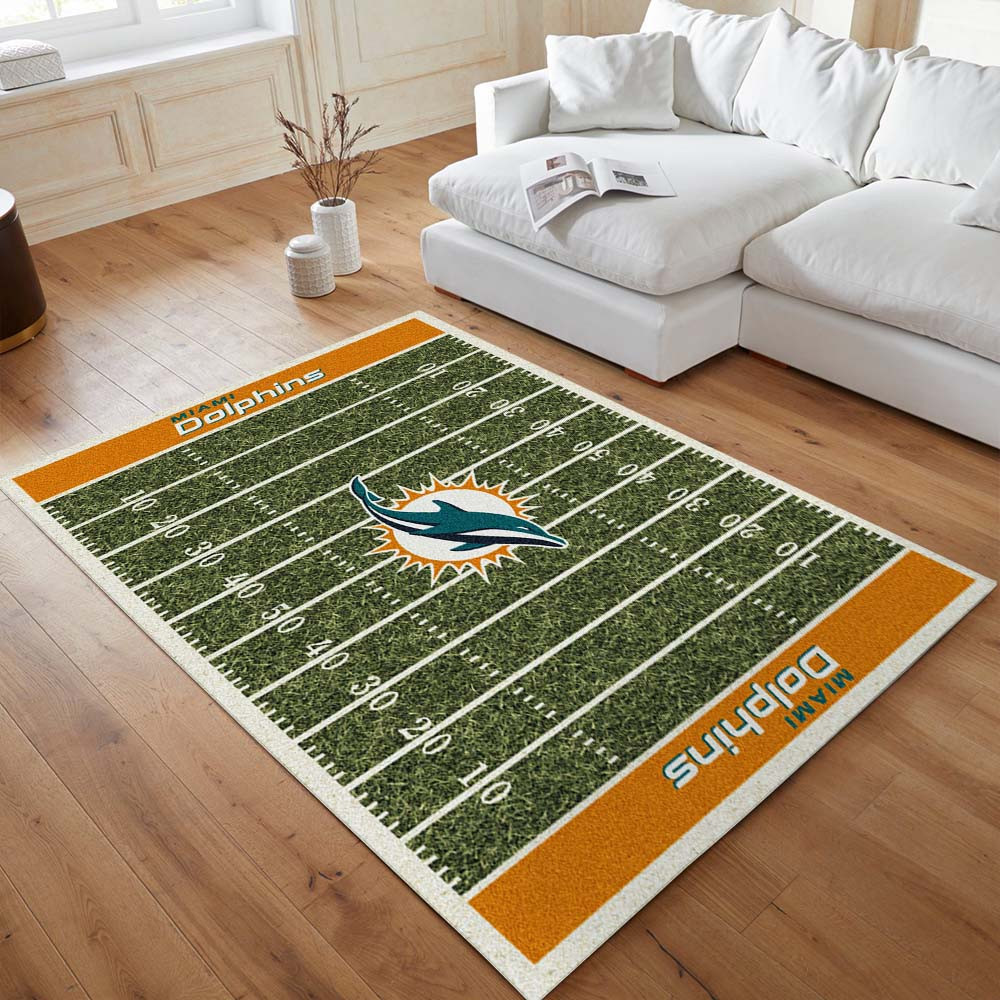 Feld der Fußballmannschaft der Miami Dolphins Teppich – Bild 2