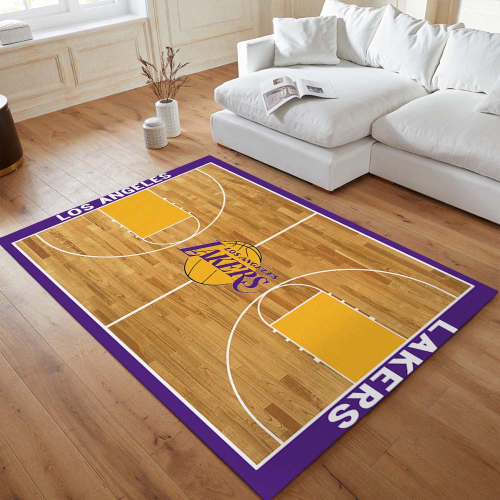 Los Angeles Lakers Basketball Team NBA Court Teppich – Bild 2