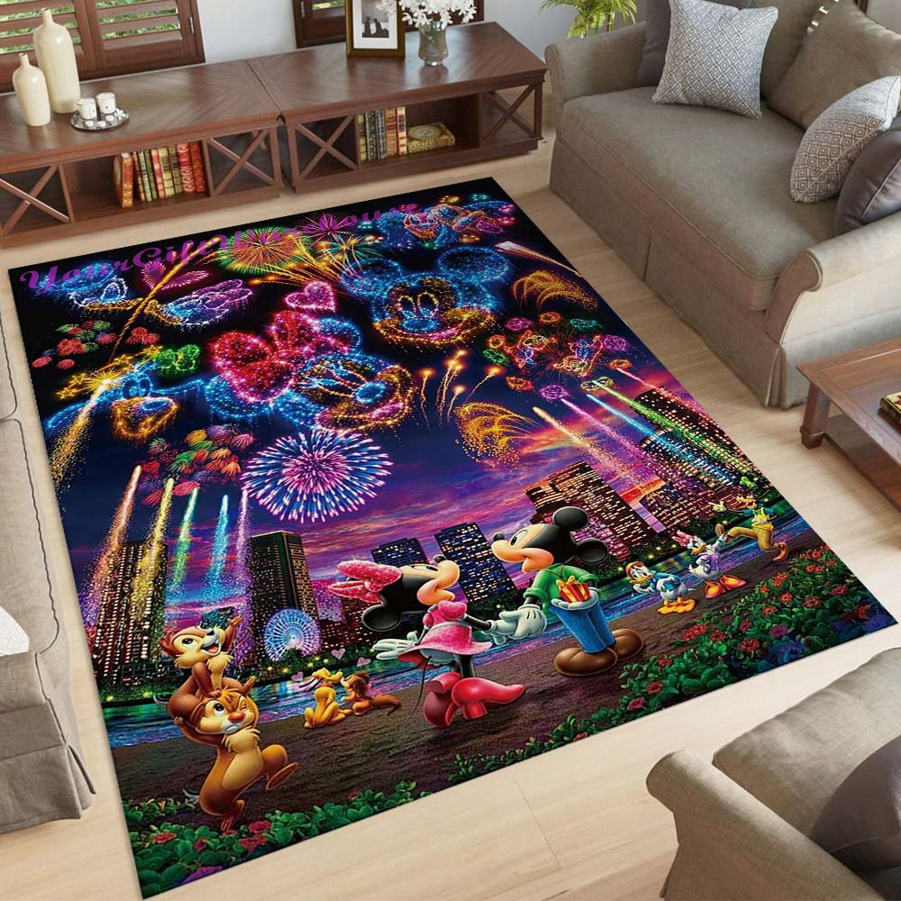 Micky und Minnie Disney Feuerwerk Teppich – Bild 2