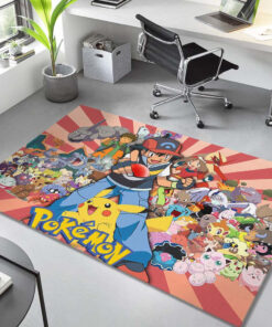 Alternative view of Pikachu Detektiv Alle Charaktere 3 Teppich